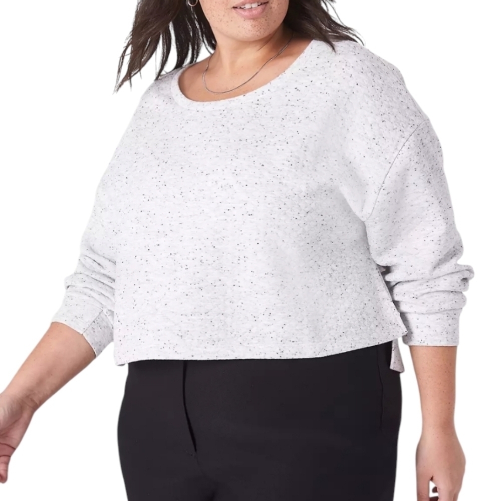 Livi Active Lane Bryant 14/16 cropped quilted sweatshirt
